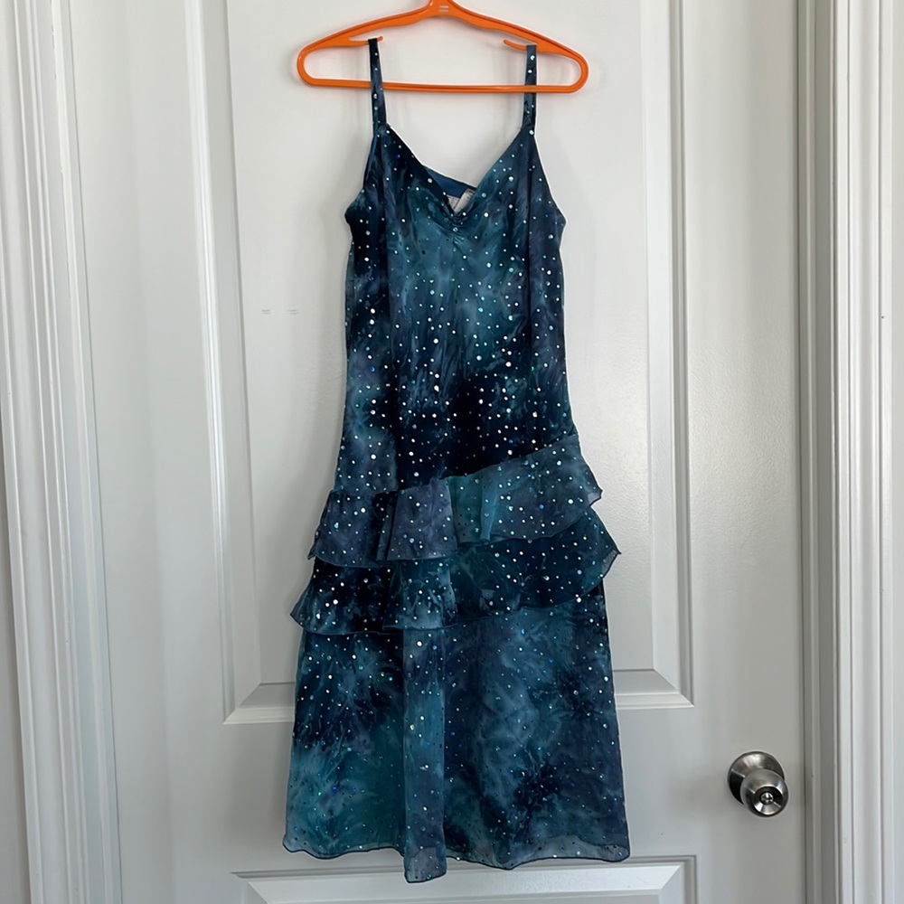 NWT J.K. Collection glitter ruffle dress size 14
